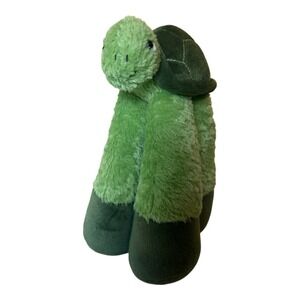 Bestever FUNNY FEET 2-tone Green Turtle Stuffed Animal Beanbag Plush Toy 9.5"